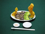 焼ネギとナマコの醤油煮